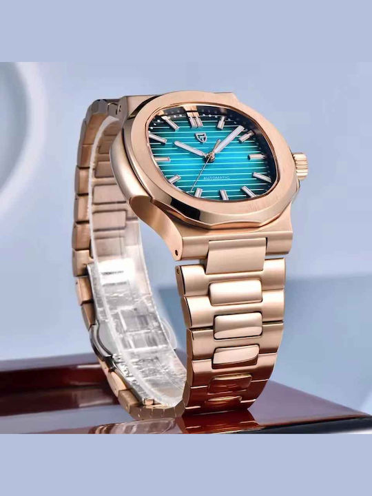 Pagani Design Ceas Barbatesc 40mm Automat cu Brățară Metalică Rose Gold