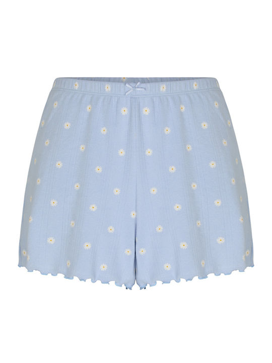 Hunkemöller Summer Women's Pyjama Shorts Blue Pointelle