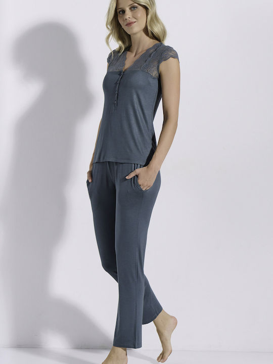 Jeannette Lingerie Καλοκαιρινό Γυναικείο Σετ Πιτζάμας
