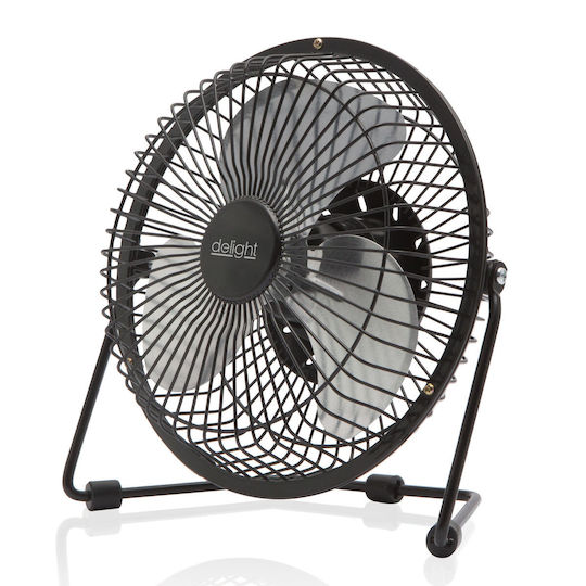 Ventilator De Birou Mini USB 5V Compact Reglabil Silențios Metalic 18 Cm