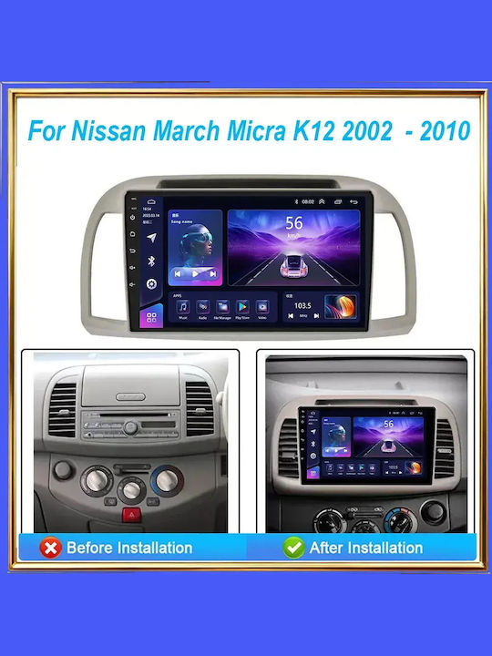 Sistem Audio Auto pentru Nissan Micra 2002-2010 (Bluetooth/USB/WiFi/GPS/Apple CarPlay/Android Auto) cu Ecran Tactil 9"