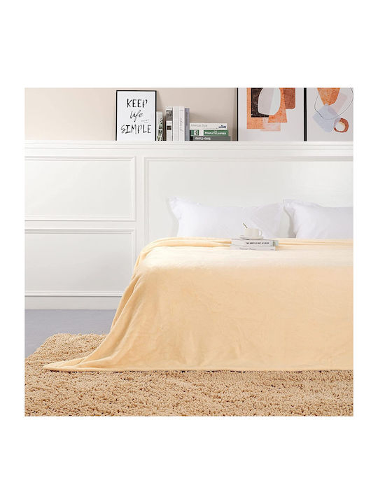 Pelzige Decke Einzeln 150x210cm Beige