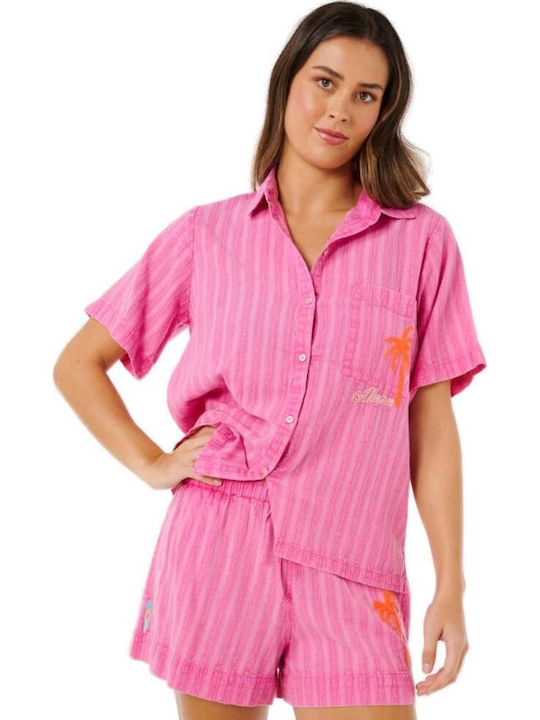 Long Sleeve Women's Shirt Fuchsia