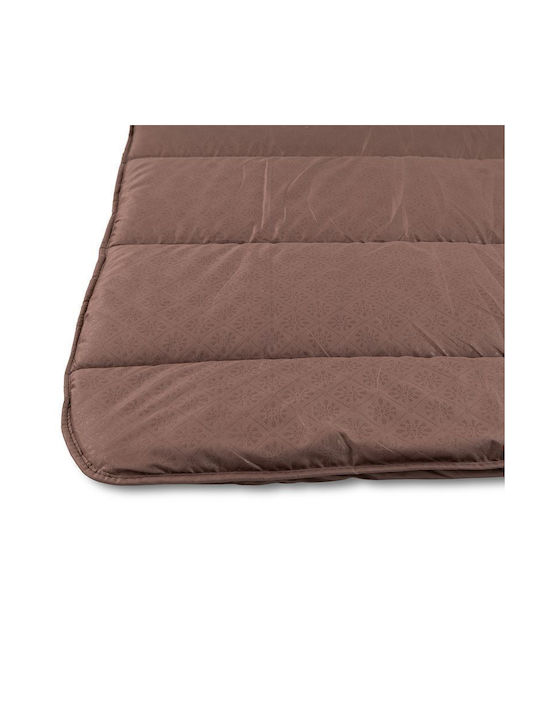 Памучна Завивка Еднолицева с Пълнеж Микрофибър 150x210см Кафяв 300 GSM