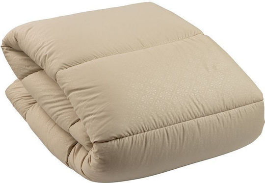 Πάπλωμα Μονό με Γέμιση Microfiber 150x210εκ. Beige 300 GSM