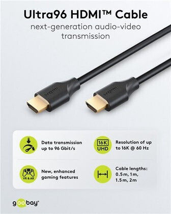 Goobay HDMI Cable HDMI Male - HDMI Male 2m Black