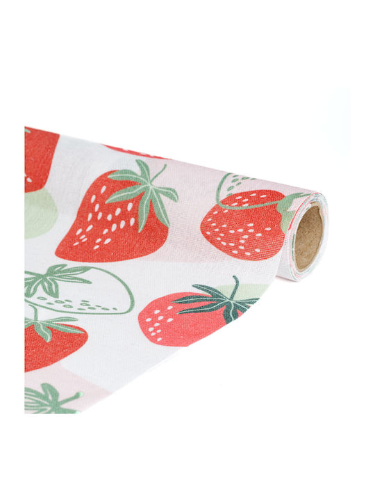 Ράνερ Strawberry Pattern On White Background 180x28εκ.