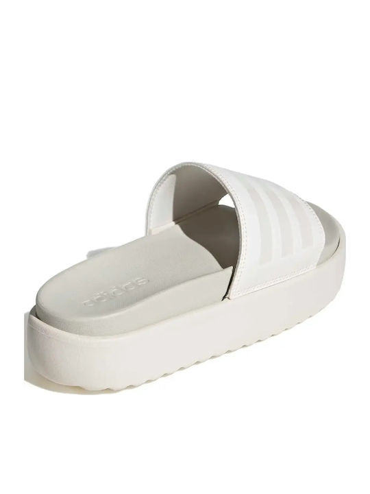 Adilette Slides Slides με Πλατφόρμα σε Μπεζ Χρώμα