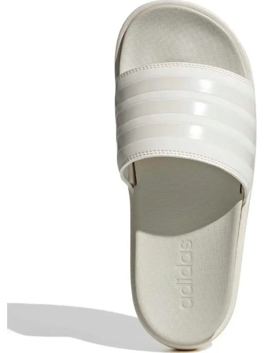 Adilette Slides Slides με Πλατφόρμα σε Μπεζ Χρώμα