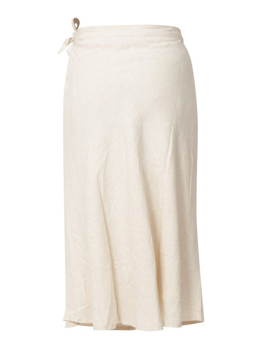 High Waist Ecru Skirt