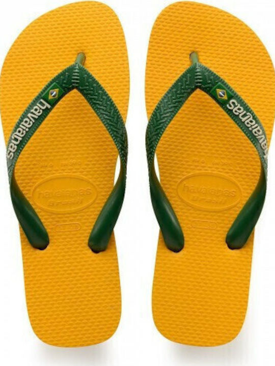 Kinder Flip Flops Grün Brasil Logo