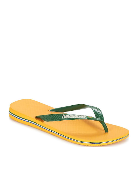 Kinder Flip Flops Grün Brasil Logo