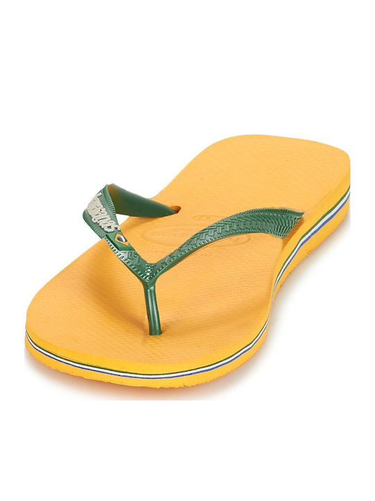 Kinder Flip Flops Grün Brasil Logo