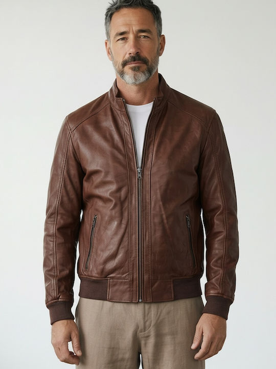 Кожено Яке Cognac Brown