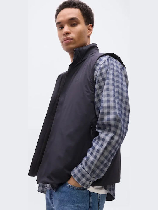 Sleeveless Jacket Dark Blue