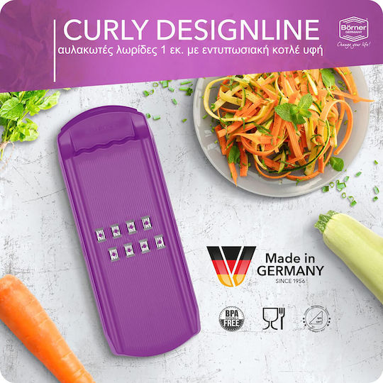 Borner Vegetable Chopper Curly DesignLine Purple