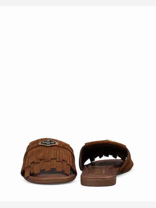 Mules with Heel in Brown Colour