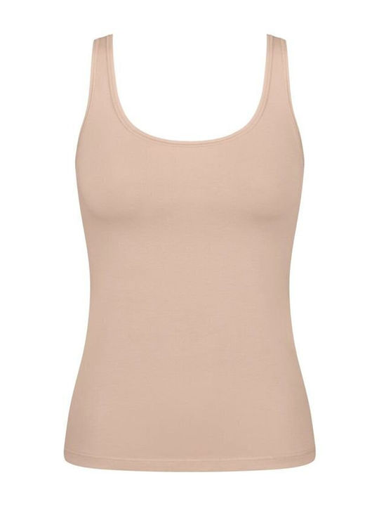 Women's T-Shirt with Spaghetti Strap Beige