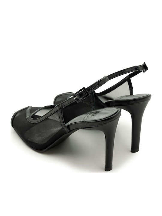 Leder Pumps Schwarz Größe
