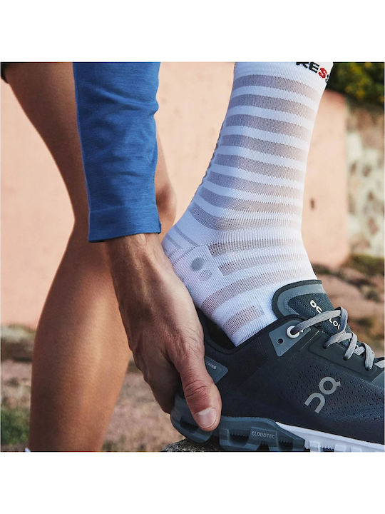 Compressport Racing Ultralight Бягане Чорапи Бели 1 Чифт