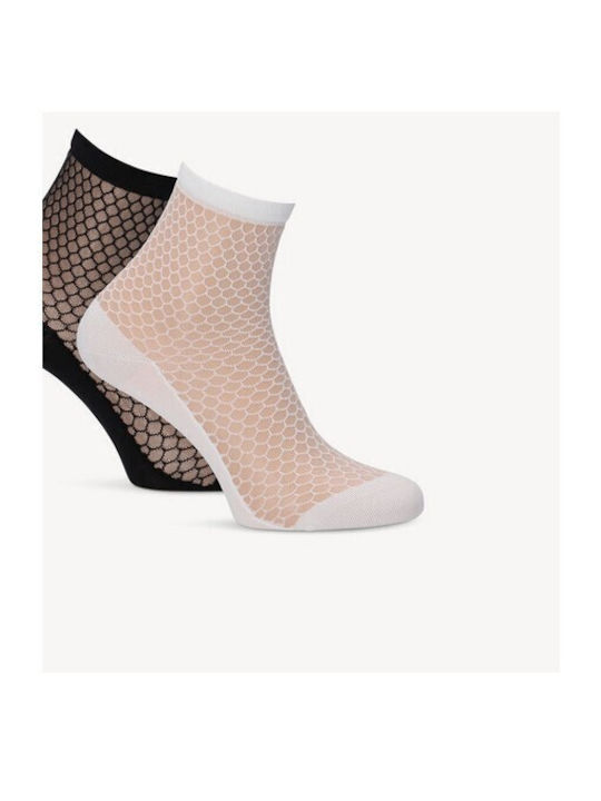 Tamaris Women's Socks White/Black 2 Pack