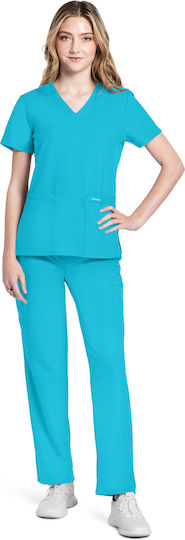 Cherokee Originals Ultra Female Medical Blouse Turquoise