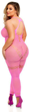 Take You There Bodystocking Pink Queen Size
