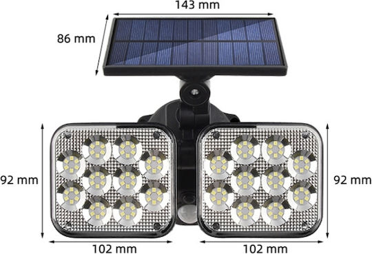 Solar Road Light 16W 300lm Cold White with Photocell