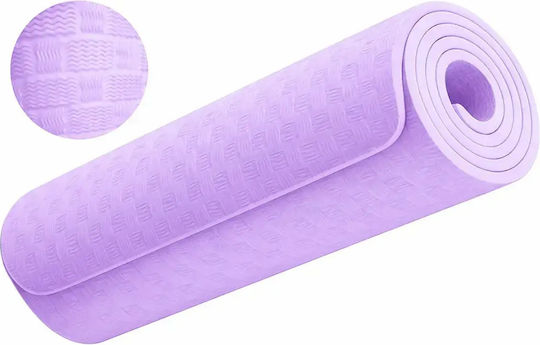 Verk Group Στρώμα Γυμναστικής Yoga Μωβ (180x60cm)