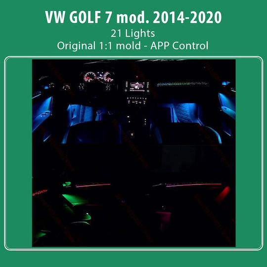 Diq Ambient Vw Dz06h Mod 2013-2021 Digital Iq Ambient Light Vw Golf 7 Mod 2013-2021 21 Lights