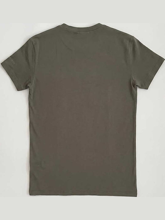 Men's Short Sleeve Green-Khaki Undershirt