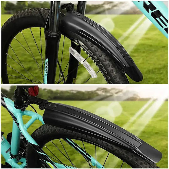 Bicycle Mudguards Set Front Rear Wheels 24-28" Black
