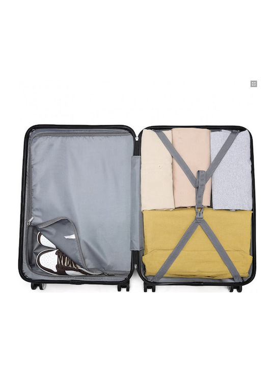 Miss Lulu Hard Travel Suitcases Pink with 4 Wheels