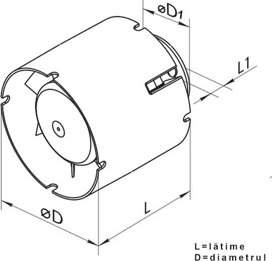 Vents Axial Fan Επιτοίχιος Εξαεριστήρας Μπάνιου