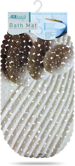Rutschfeste Badewannenmatte mit Saugnäpfen Grau 35x69cm