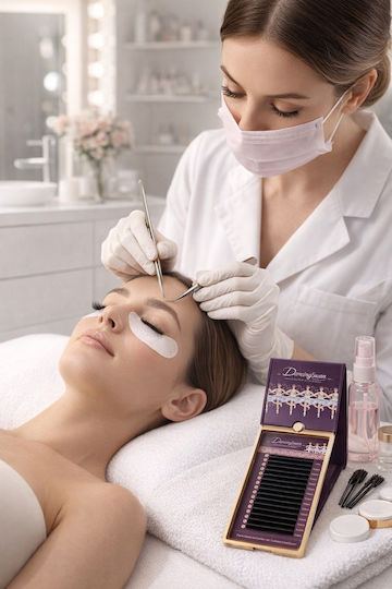 Dancing Swan Cc 0.05 Mm Mixed 7–14 Mm Individual Lash Extensions