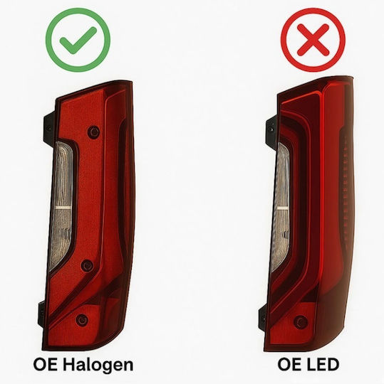 Πισινά Φανάρια Set Mercedes Sprinter W907 W910 2018-2026 Full Led Κόκκινο Smoke