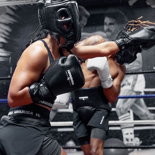 Hayabusa Pro Lace Боксови Ръкавици Кожени За Състезание Черни