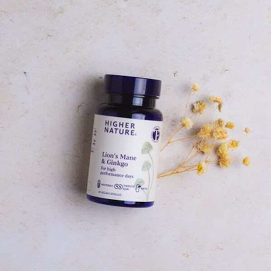 Higher Nature Lion’s Mane & Ginkgo 30 φυτικές κάψουλες