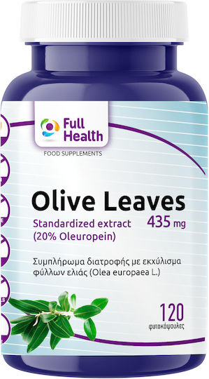 Full Health Olive Leaves Extract 435mg 120 Vegetable Capsules