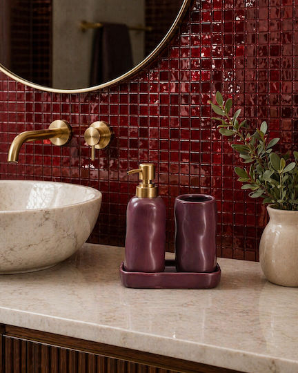 MRShome Ceramic Bathroom Accessory Set 3 Pieces