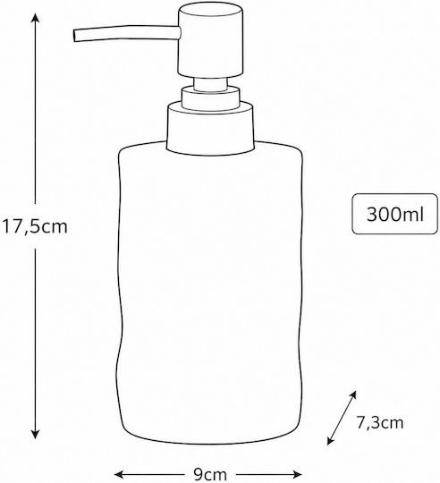 MRShome Dispenser Κεραμικό Γκρι 300ml