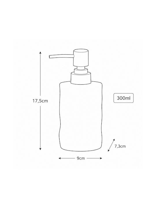MRShome Dispenser Κεραμικό Γκρι 300ml