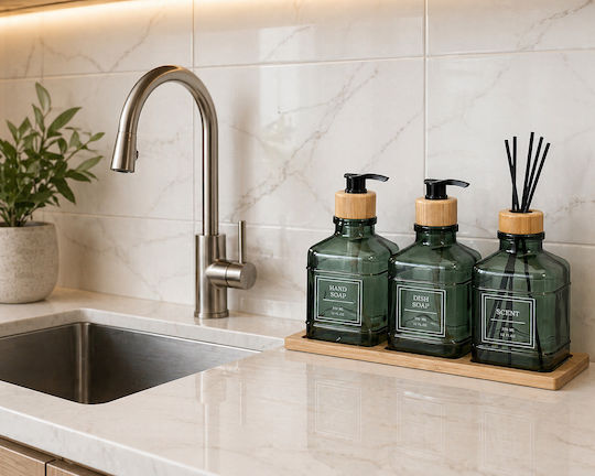 MRShome Spender Küche Glas Grüne 350ml