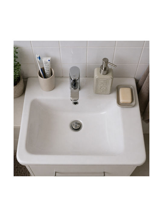 MRShome Dispenser Μεταλλικό Λευκό 300ml