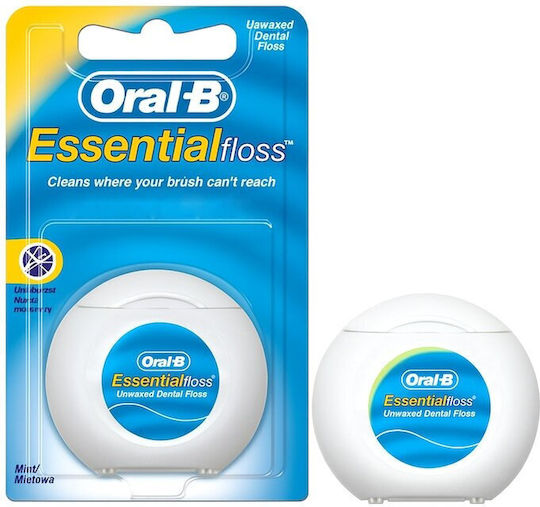 Oral-B Essential Floss Οδοντικό Νήμα με Γεύση Μέντα 50m 5τμχ