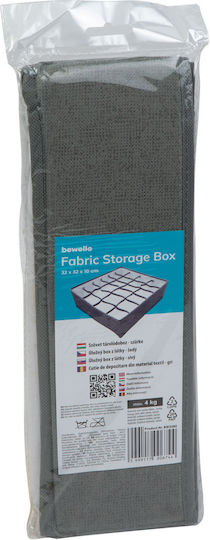 Cutie de Depozitare din Material Textil pentru Cravate Lenjerie Intimă Curele Șosete în Culoare Gri 32x32x10cm