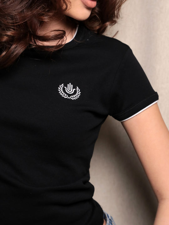 Short Sleeve Black Women's T-Shirt