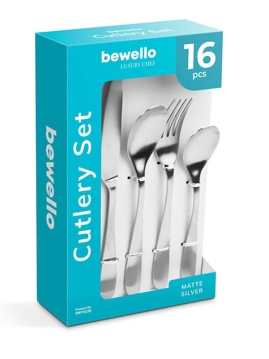 Cutlery Set Silver 16 Pieces