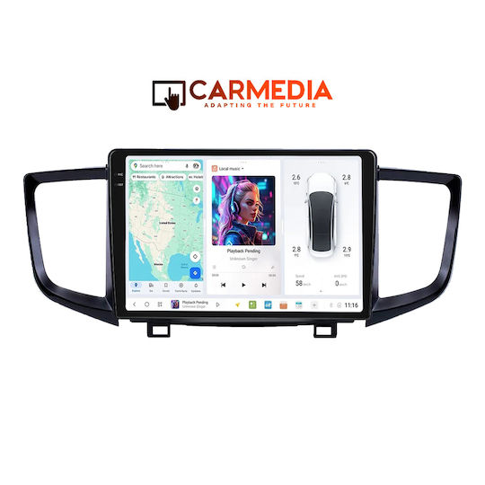 Carmedia Sistem Audio Auto pentru Honda Pilot 2016-2019 (Bluetooth/USB/AUX/WiFi/GPS/Apple-Carplay/Android-Auto) cu Ecran Tactil 9.5"